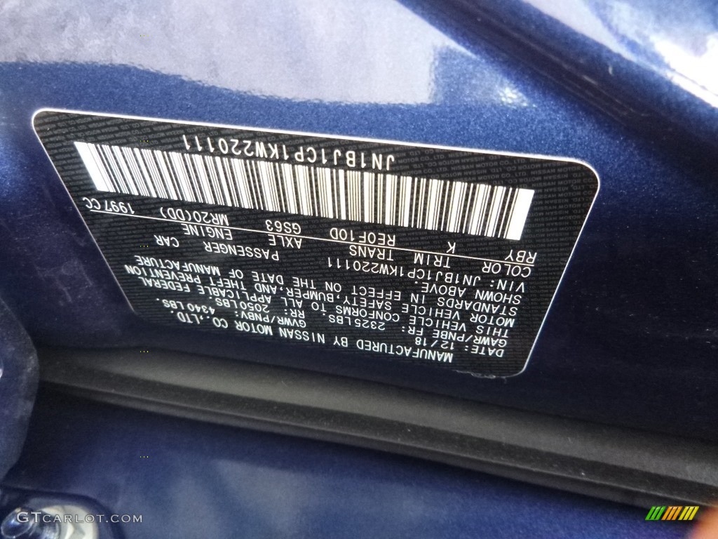 2019 Nissan Rogue Sport SV Color Code Photos