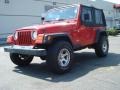 1997 Flame Red Jeep Wrangler SE 4x4  photo #1