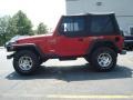 1997 Flame Red Jeep Wrangler SE 4x4  photo #2