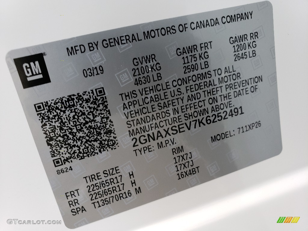 2019 Equinox LS AWD - Summit White / Medium Ash Gray photo #9