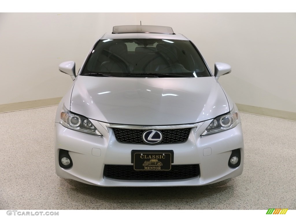 2012 CT 200h Hybrid Premium - Tungsten Silver Pearl / Black photo #2