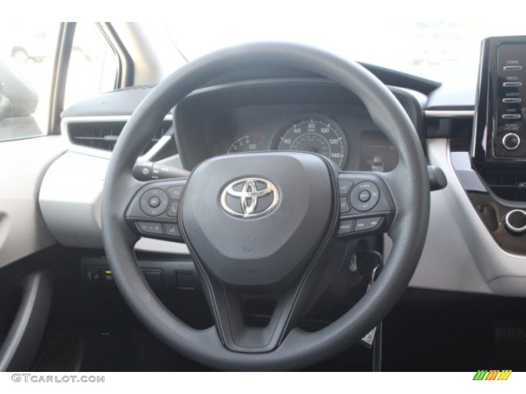 2020 Toyota Corolla L Light Gray Steering Wheel Photo #132674862