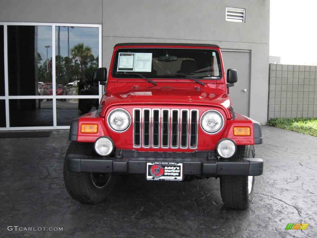 2006 Wrangler Sport 4x4 - Flame Red / Dark Slate Gray photo #2