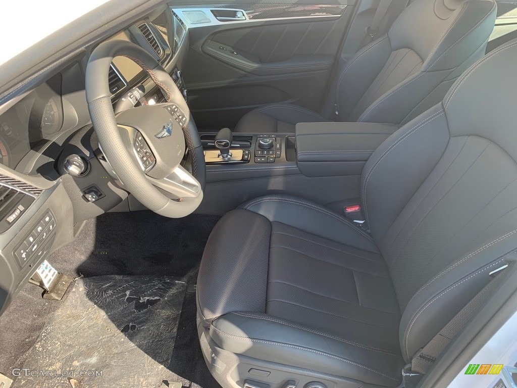 Black Interior 2019 Hyundai Genesis G80 Sport AWD Photo #132680622