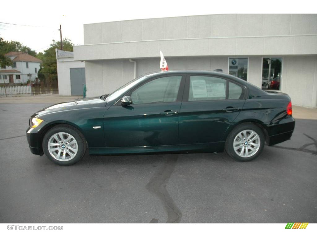 2007 3 Series 328i Sedan - Deep Green Metallic / Beige photo #2