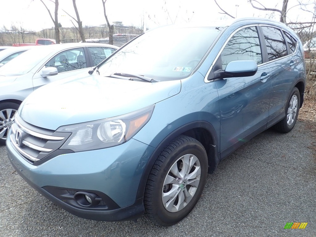 2014 CR-V EX-L AWD - Twilight Blue Metallic / Black photo #1