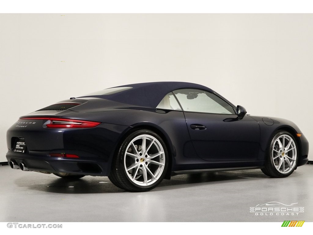 2018 911 Carrera 4 Cabriolet - Night Blue Metallic / Black/Luxor Beige photo #27