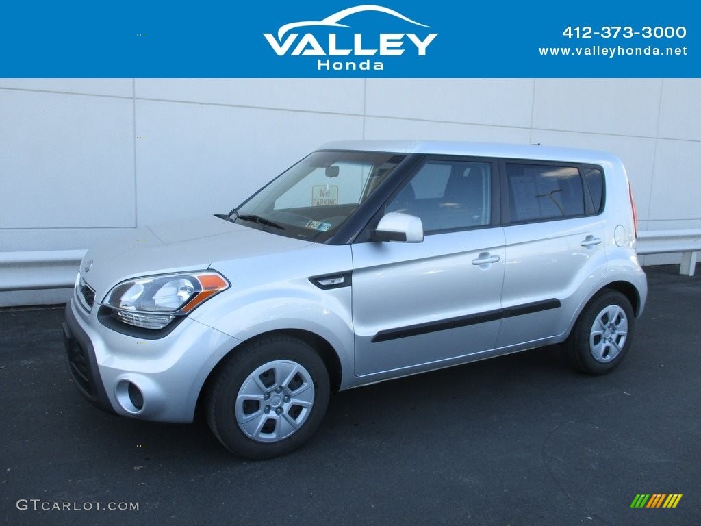 Bright Silver Kia Soul