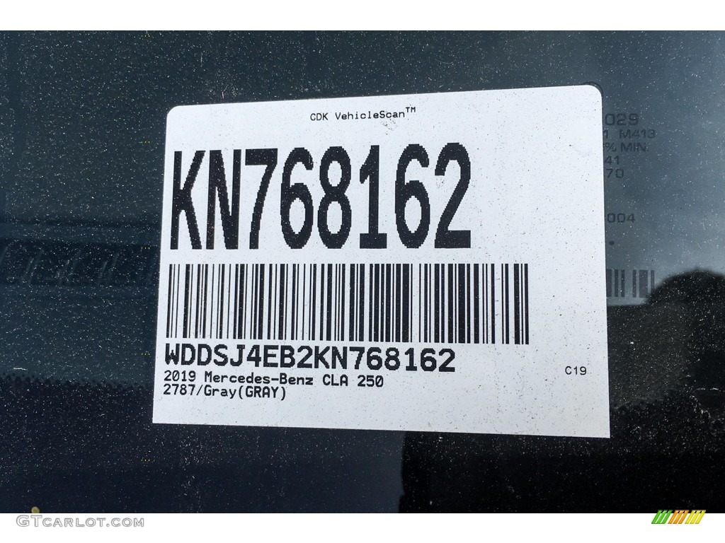 2019 CLA 250 Coupe - Mountain Grey Metallic / Black photo #11