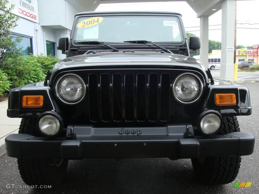 2004 Wrangler Sahara 4x4 - Black / Khaki photo #2