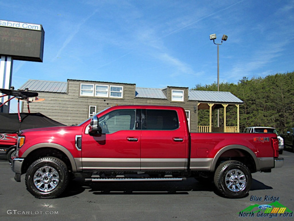 2019 F250 Super Duty Lariat Crew Cab 4x4 - Ruby Red / Black photo #2