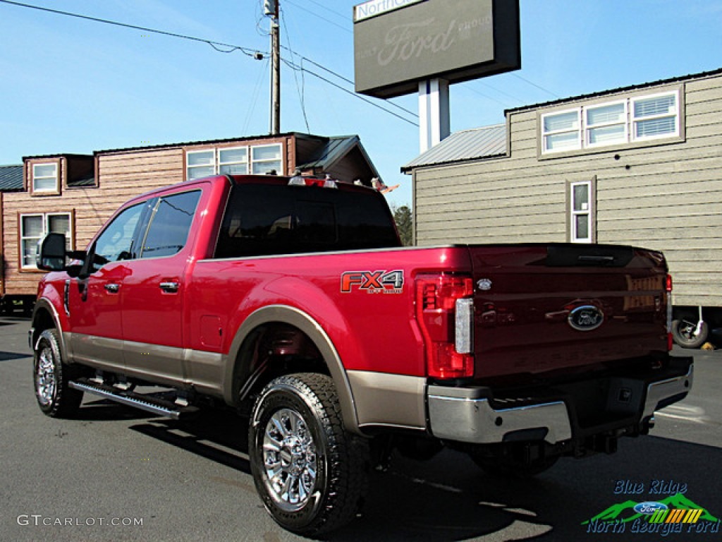 2019 F250 Super Duty Lariat Crew Cab 4x4 - Ruby Red / Black photo #3