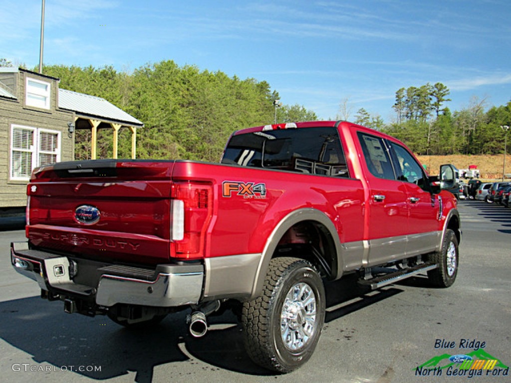 2019 F250 Super Duty Lariat Crew Cab 4x4 - Ruby Red / Black photo #5