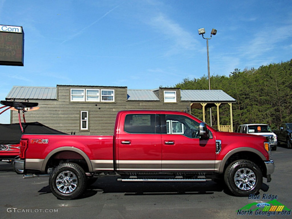 2019 F250 Super Duty Lariat Crew Cab 4x4 - Ruby Red / Black photo #6
