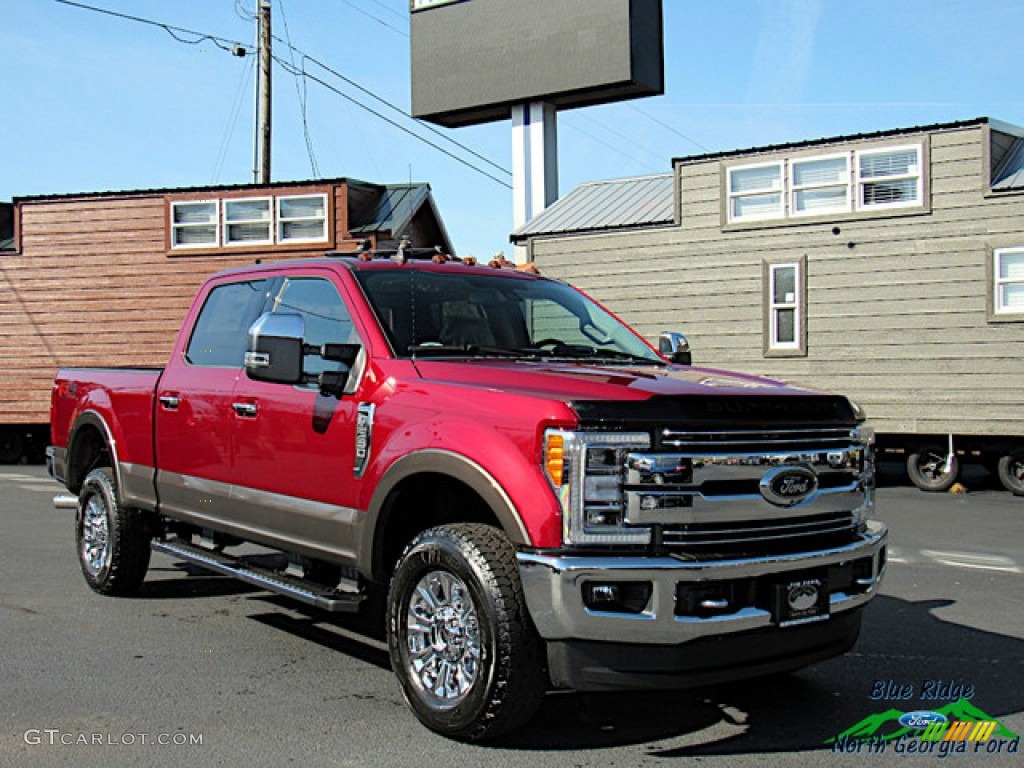 2019 F250 Super Duty Lariat Crew Cab 4x4 - Ruby Red / Black photo #7