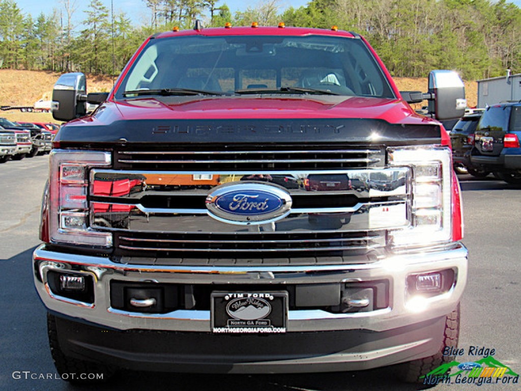 2019 F250 Super Duty Lariat Crew Cab 4x4 - Ruby Red / Black photo #8