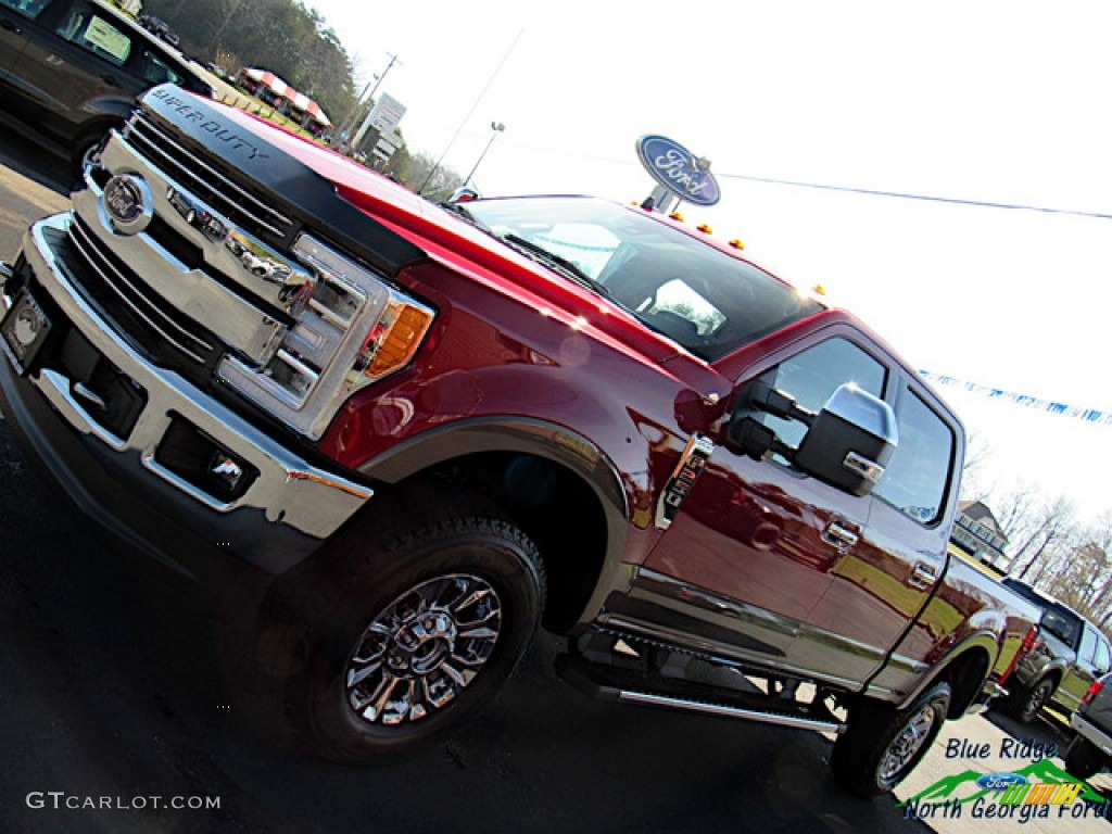 2019 F250 Super Duty Lariat Crew Cab 4x4 - Ruby Red / Black photo #36