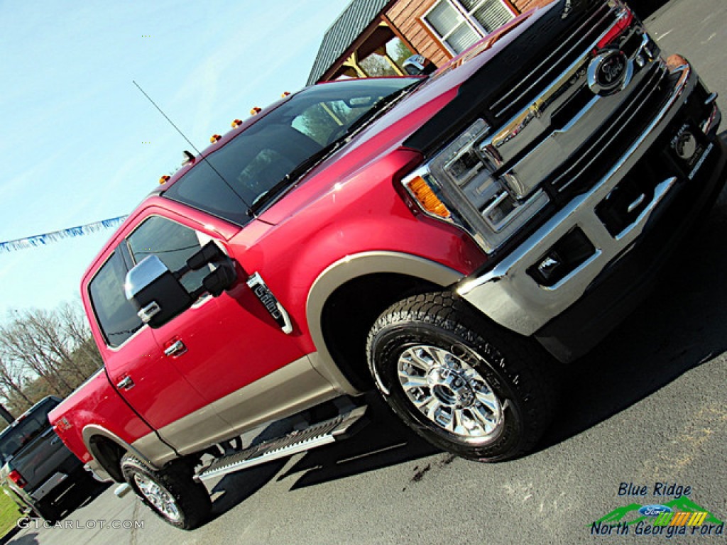2019 F250 Super Duty Lariat Crew Cab 4x4 - Ruby Red / Black photo #37