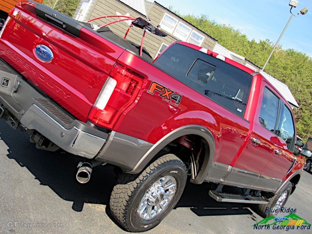 2019 F250 Super Duty Lariat Crew Cab 4x4 - Ruby Red / Black photo #38