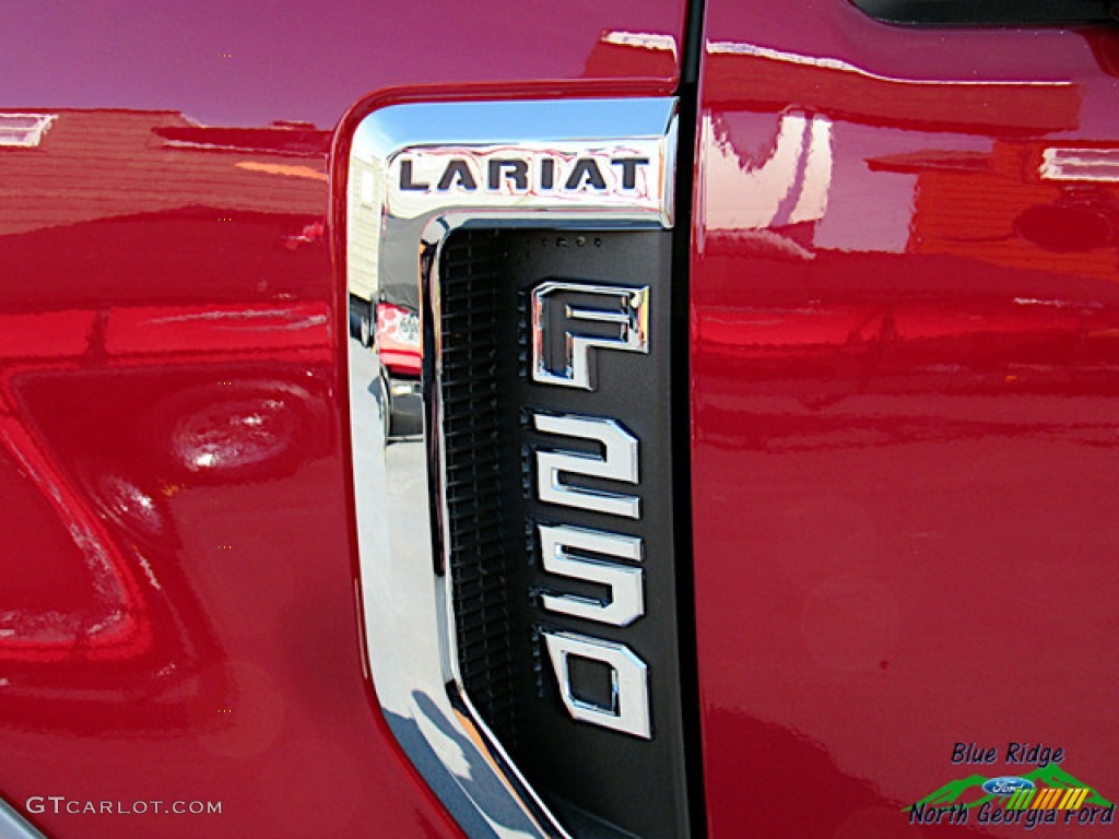 2019 F250 Super Duty Lariat Crew Cab 4x4 - Ruby Red / Black photo #40