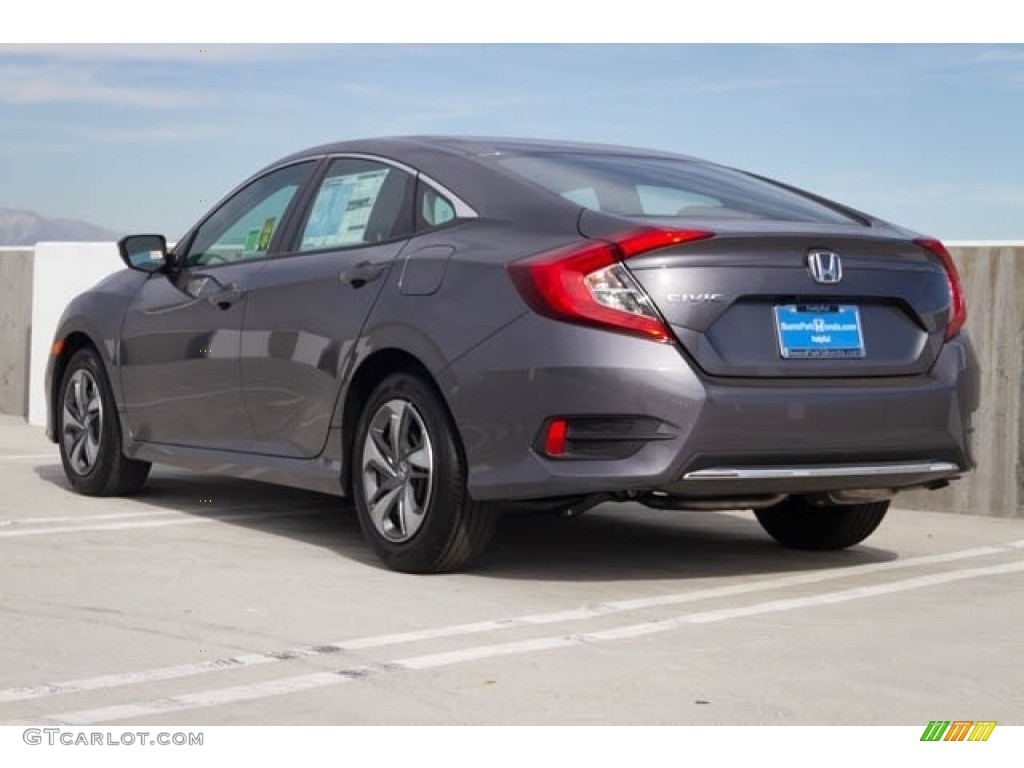 2019 Civic LX Sedan - Modern Steel Metallic / Gray photo #2