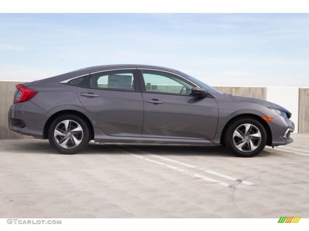 2019 Civic LX Sedan - Modern Steel Metallic / Gray photo #9