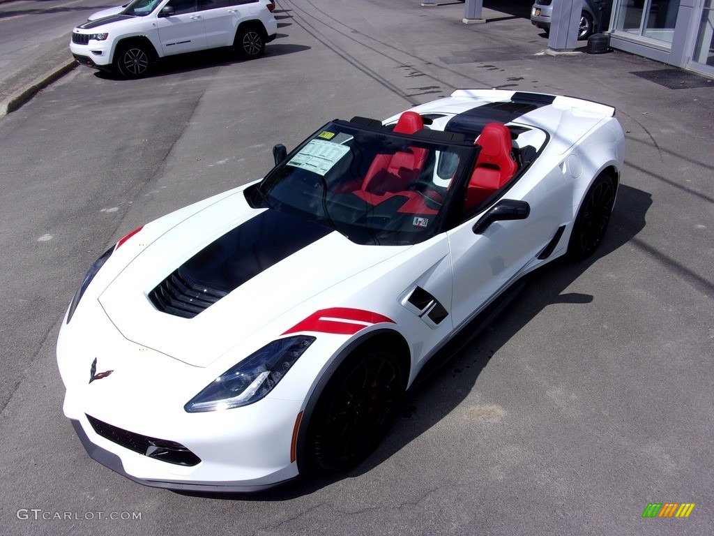 Arctic White 2019 Chevrolet Corvette Grand Sport Convertible Exterior Photo #132700986