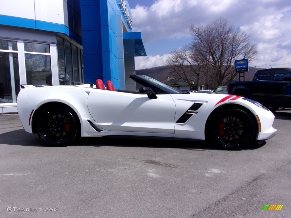 Arctic White 2019 Chevrolet Corvette Grand Sport Convertible Exterior Photo #132701049