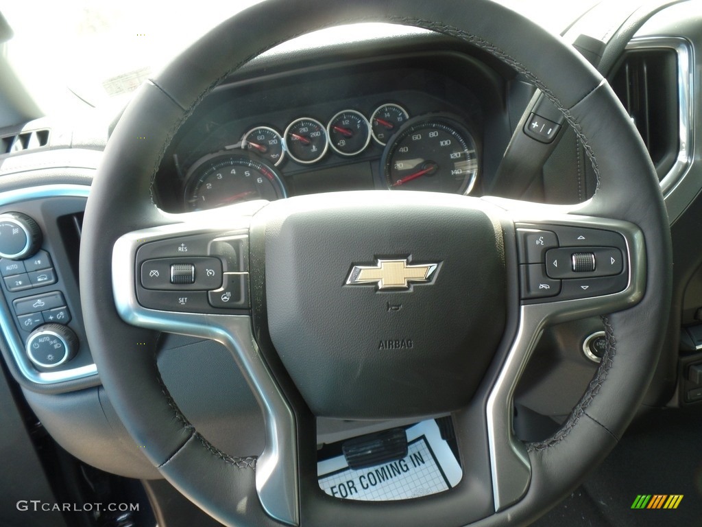 2019 Chevrolet Silverado 1500 LT Crew Cab 4WD Jet Black Steering Wheel Photo #132720034