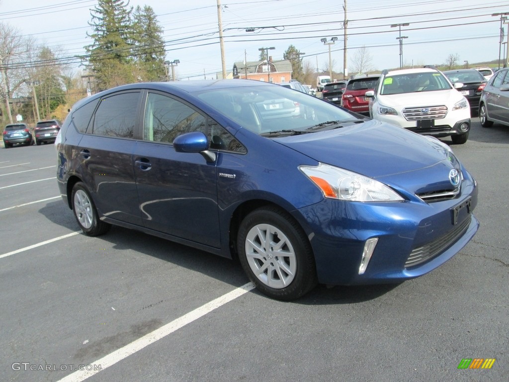 2012 Prius v Five Hybrid - Blue Ribbon Metallic / Dark Gray photo #4