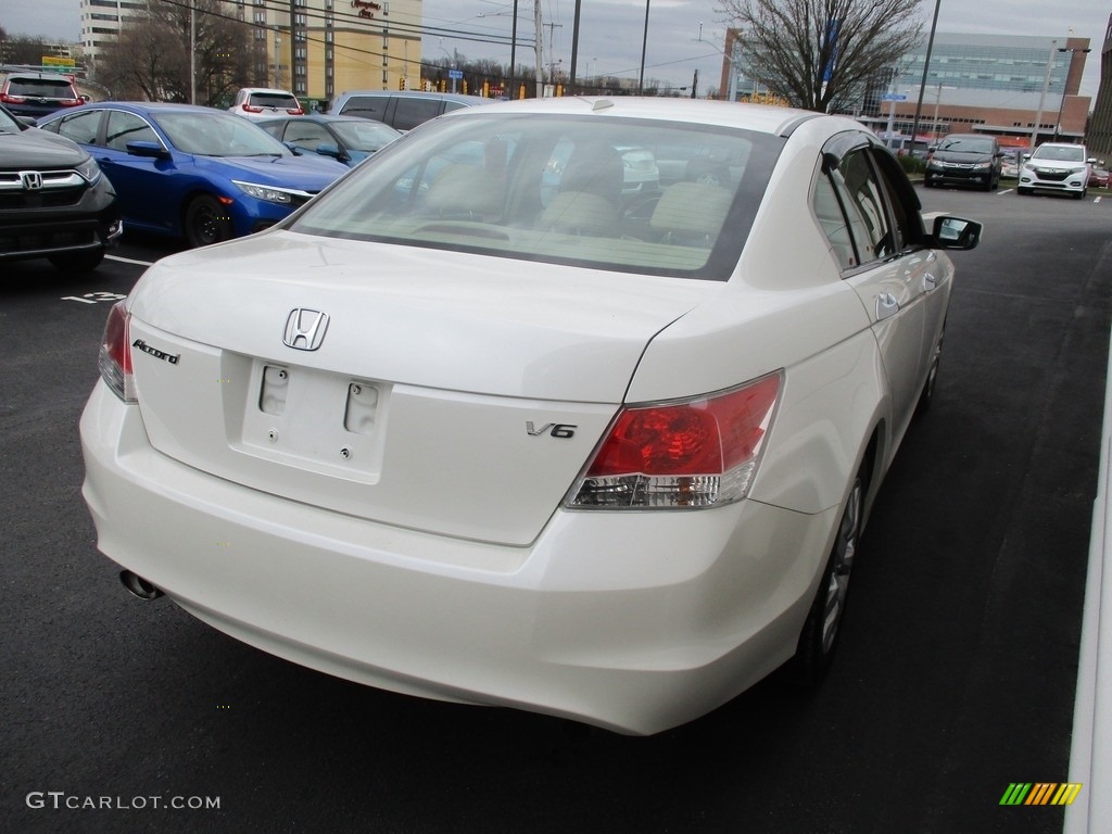2008 Accord EX-L V6 Sedan - White Diamond Pearl / Ivory photo #5