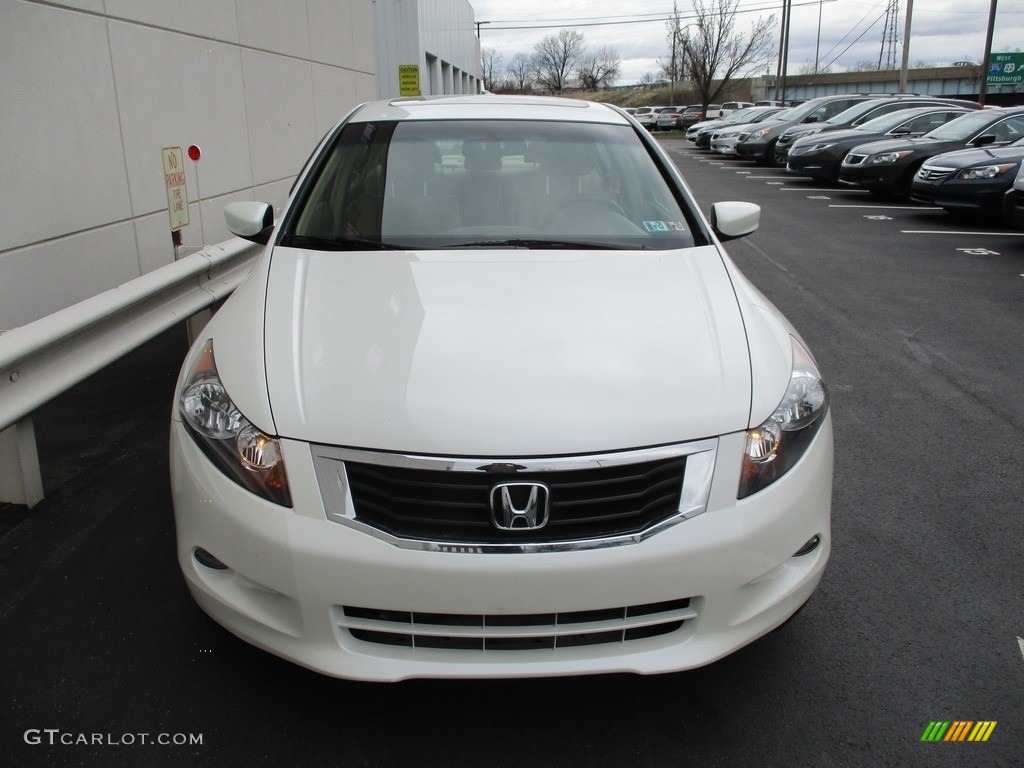2008 Accord EX-L V6 Sedan - White Diamond Pearl / Ivory photo #8