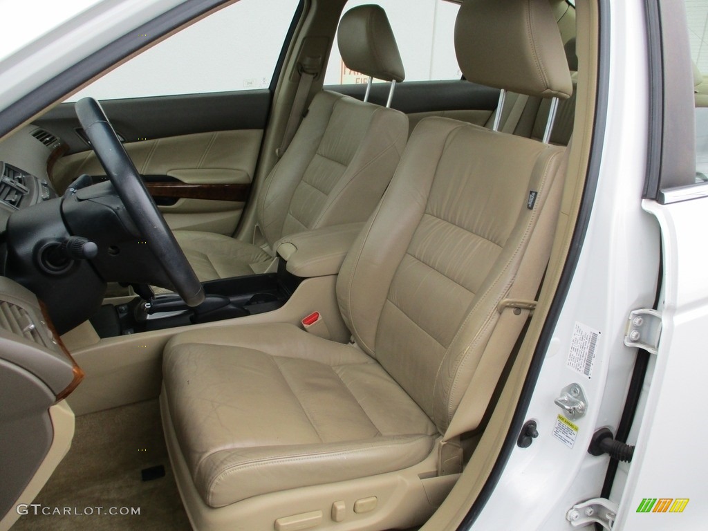 2008 Accord EX-L V6 Sedan - White Diamond Pearl / Ivory photo #12