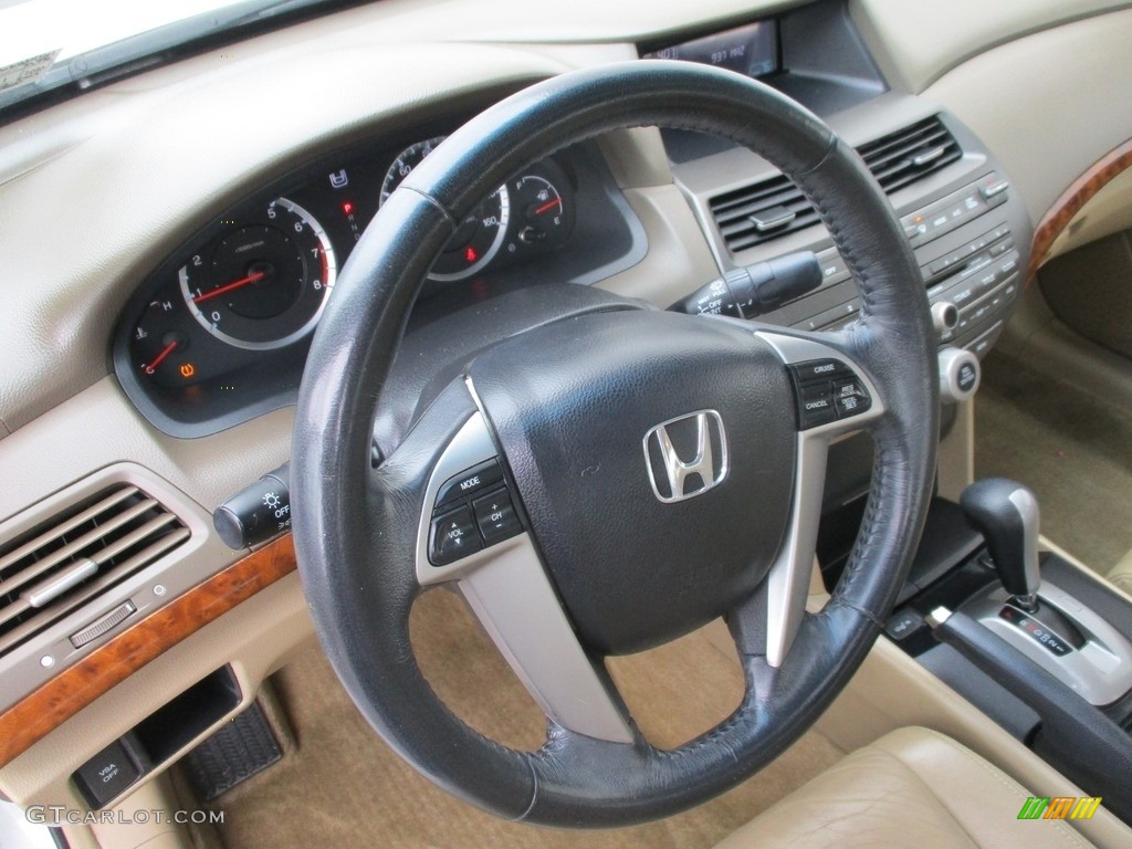 2008 Accord EX-L V6 Sedan - White Diamond Pearl / Ivory photo #14