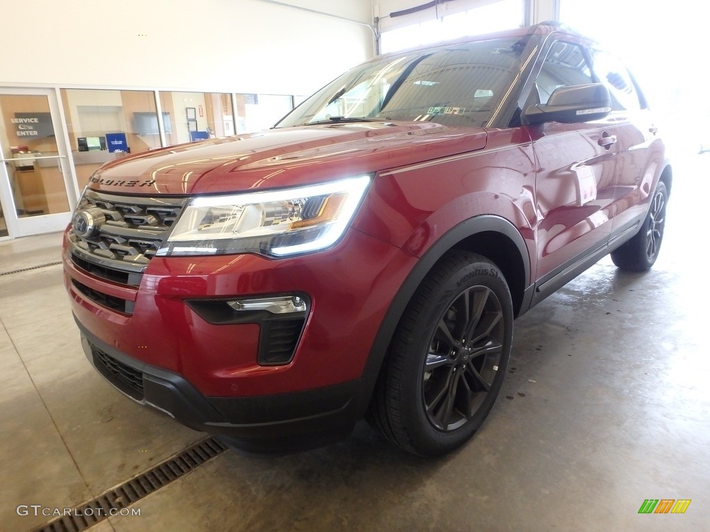 2019 Explorer XLT 4WD - Ruby Red / Medium Black/Miko Inserts photo #5