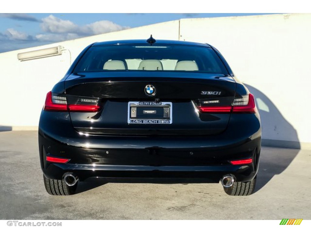 2019 3 Series 330i Sedan - Jet Black / Canberra Beige photo #3