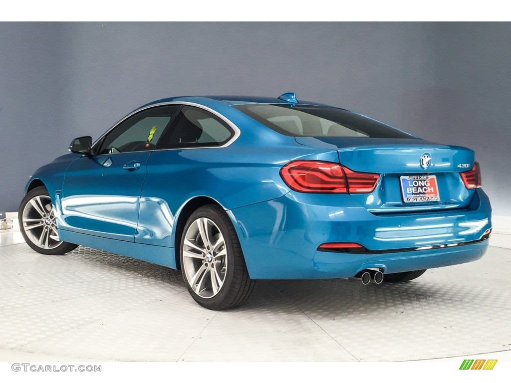 2019 4 Series 430i Coupe - Snapper Rocks Blue Metallic / Black photo #2