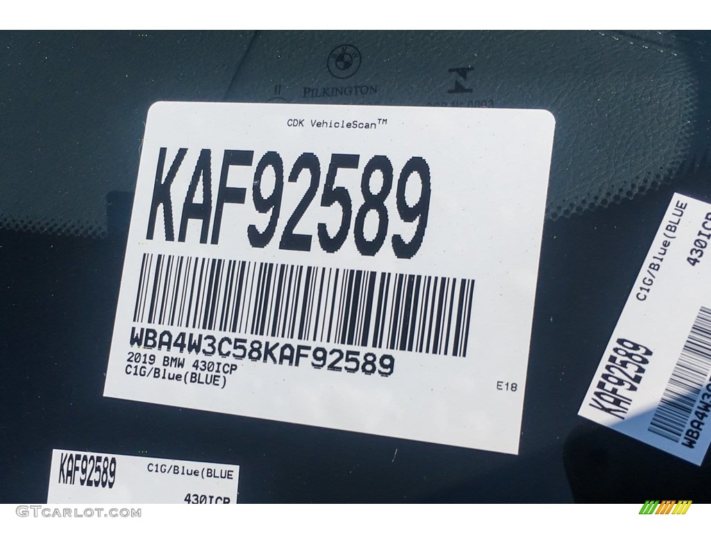 2019 4 Series 430i Coupe - Snapper Rocks Blue Metallic / Black photo #10