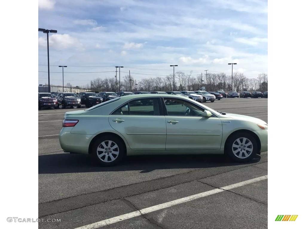 2007 Camry Hybrid - Jasper Green Pearl / Bisque photo #6