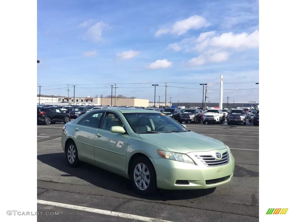 2007 Camry Hybrid - Jasper Green Pearl / Bisque photo #7