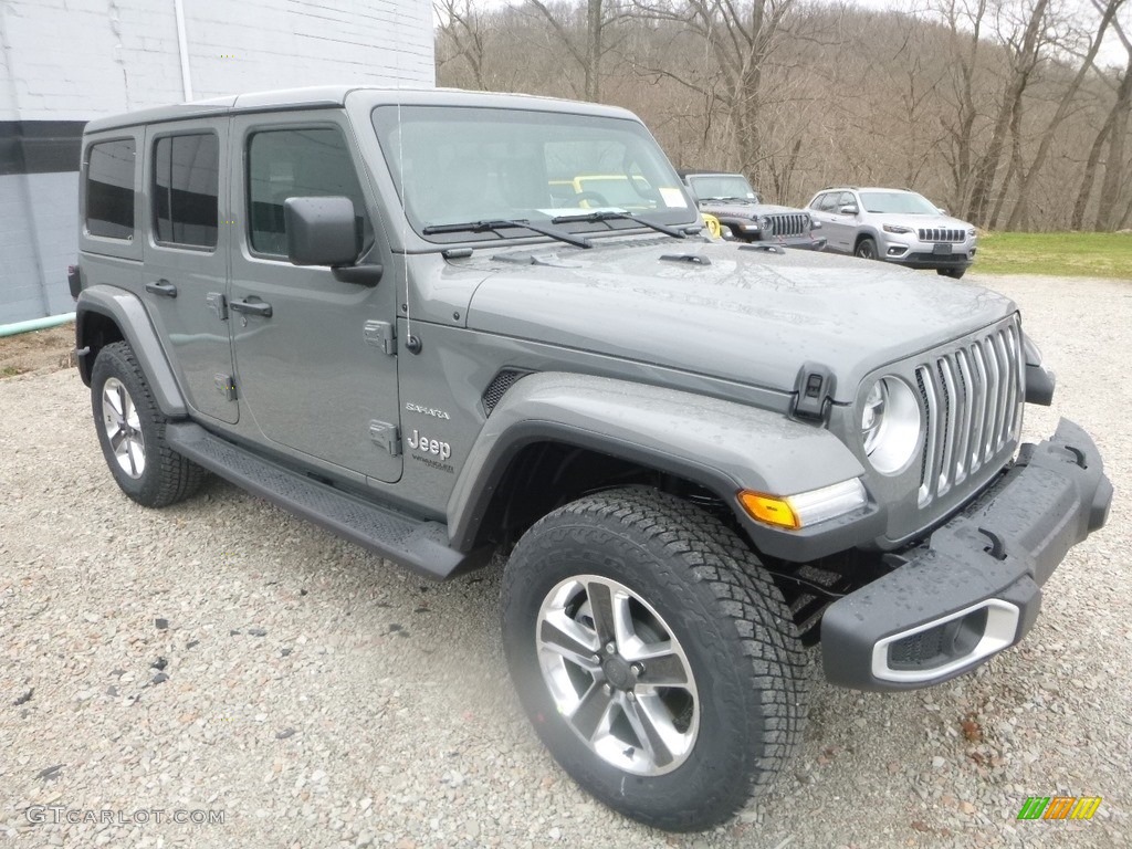 Sting-Gray 2019 Jeep Wrangler Unlimited Sahara 4x4 Exterior Photo #132741901