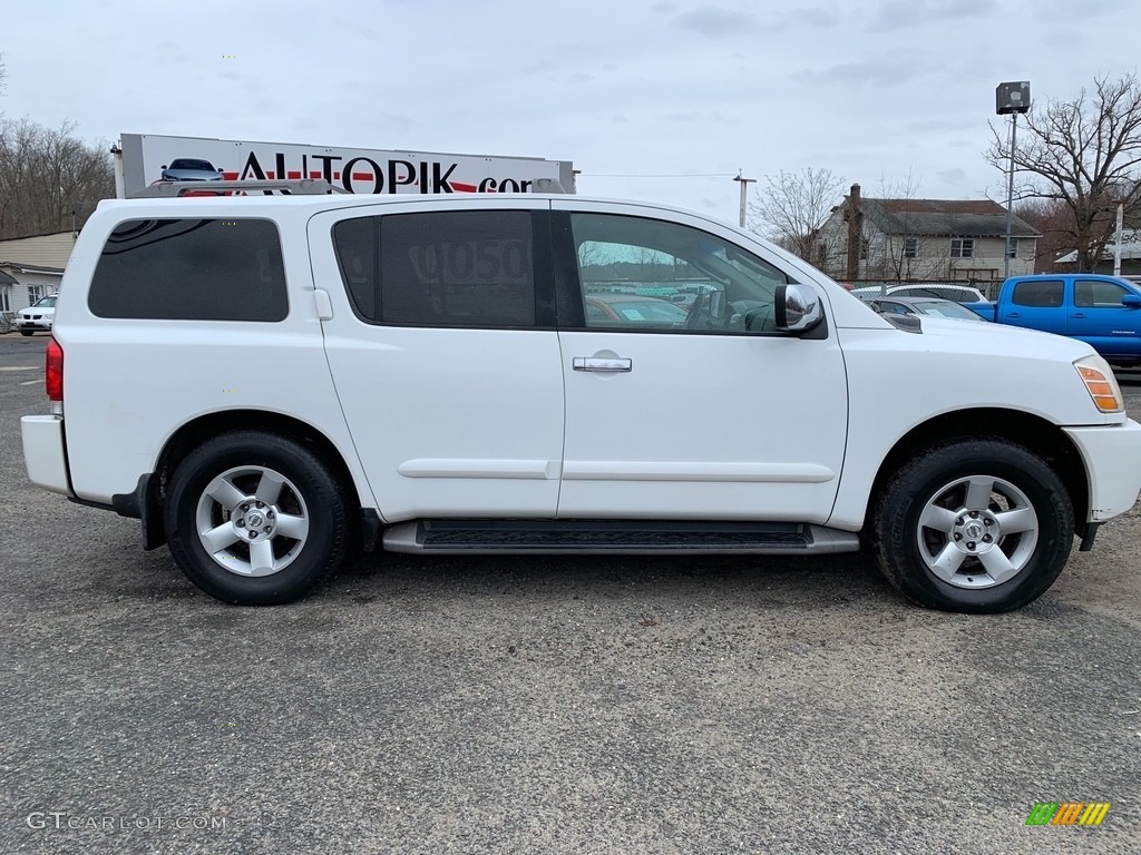 2004 Armada SE 4x4 - Blizzard White / Sand photo #2