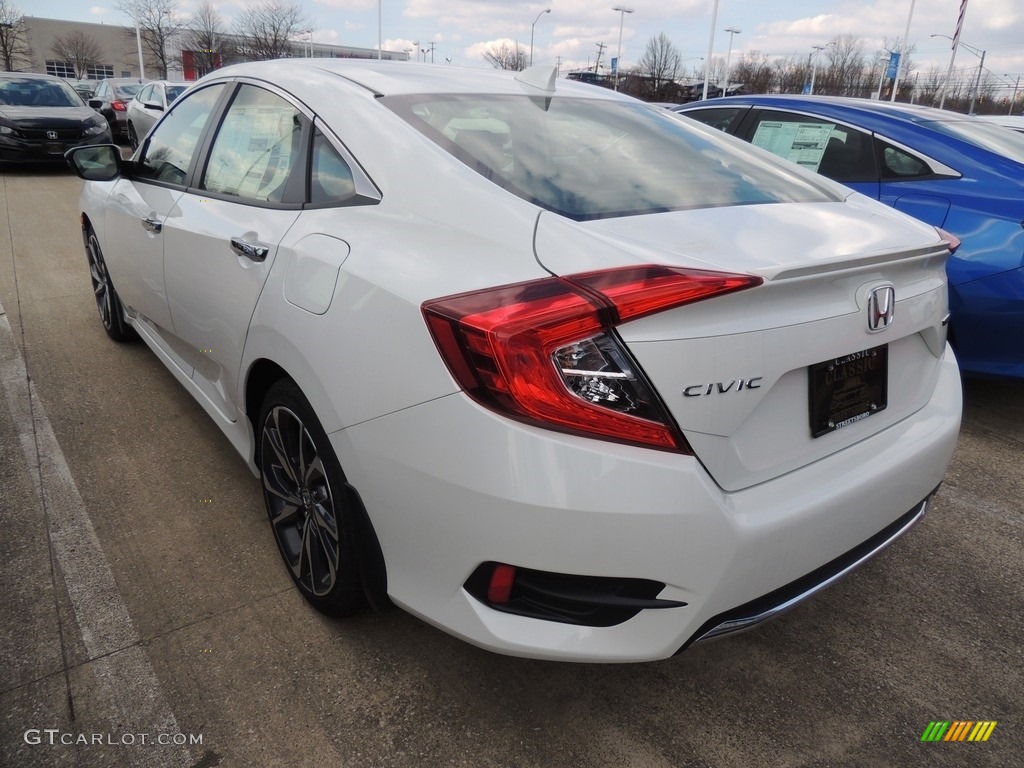 2019 Civic Touring Sedan - Platinum White Pearl / Black photo #5