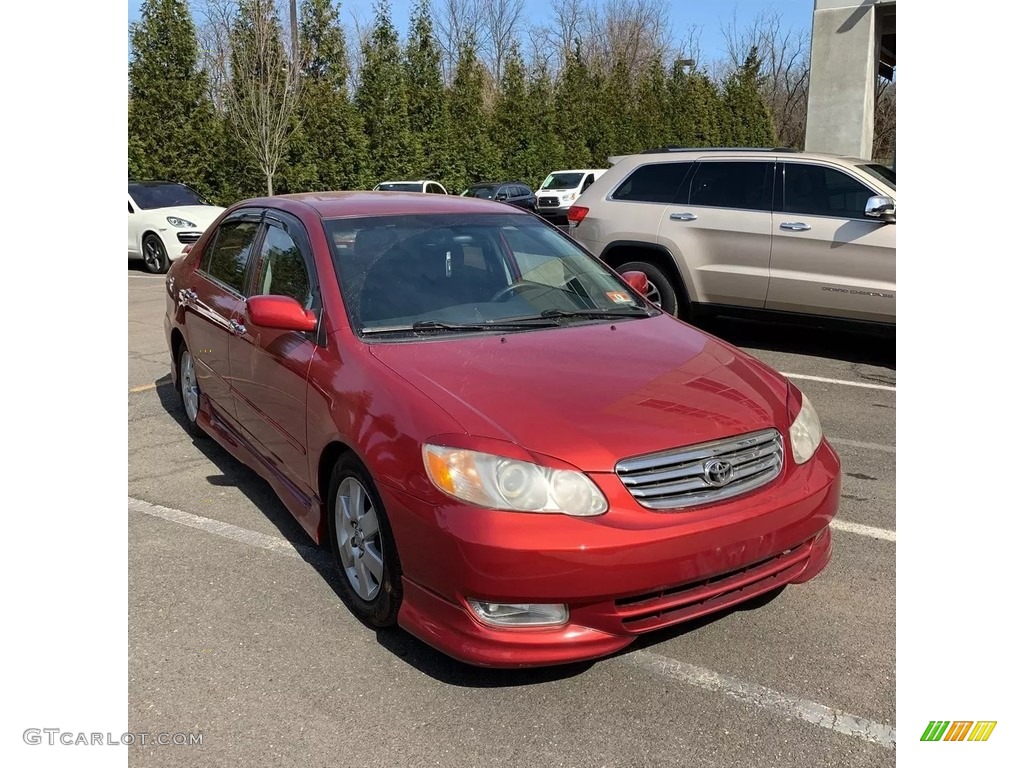 2003 Corolla S - Impulse Red / Black photo #7