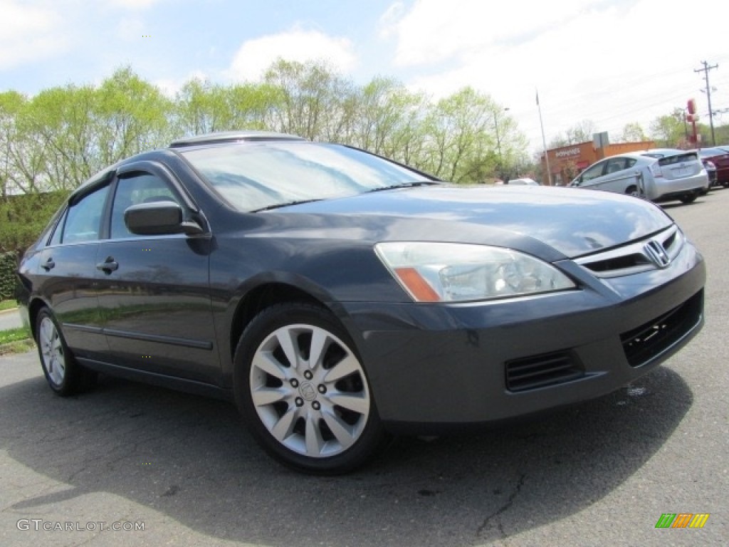 2006 Accord EX-L V6 Sedan - Graphite Pearl / Gray photo #2