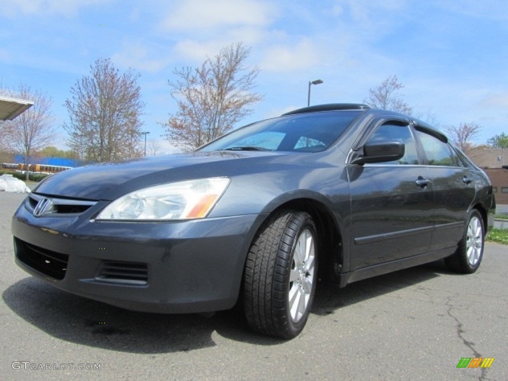 2006 Accord EX-L V6 Sedan - Graphite Pearl / Gray photo #6