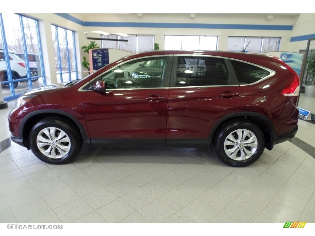 2013 CR-V EX AWD - Basque Red Pearl II / Gray photo #2