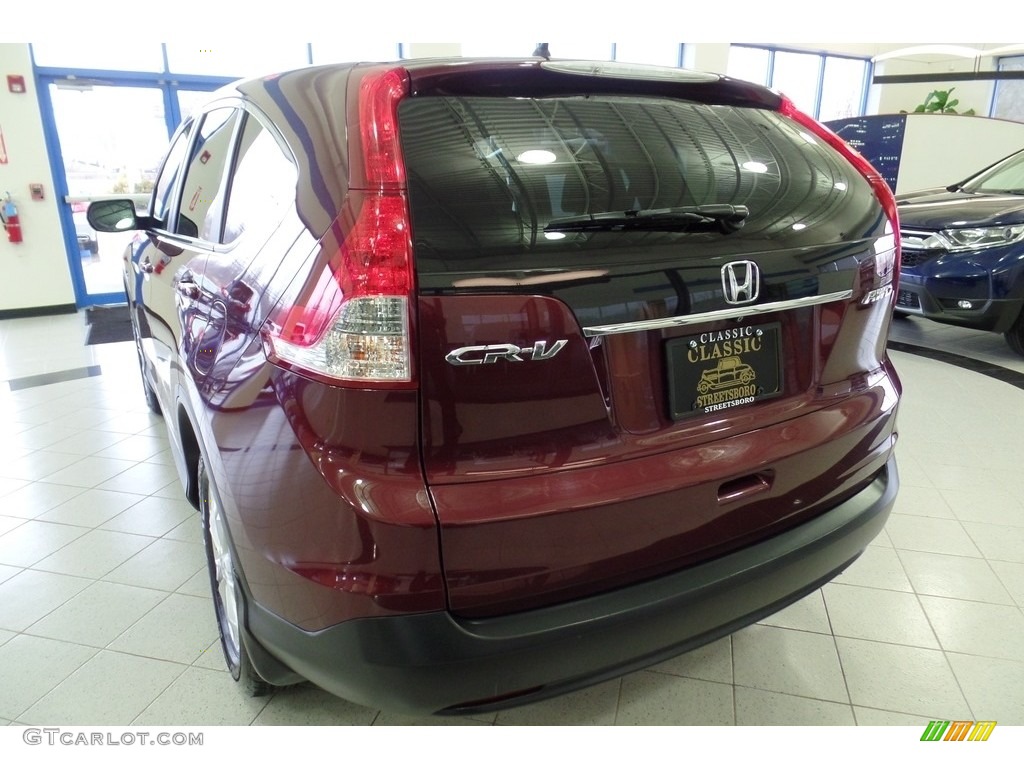 2013 CR-V EX AWD - Basque Red Pearl II / Gray photo #9