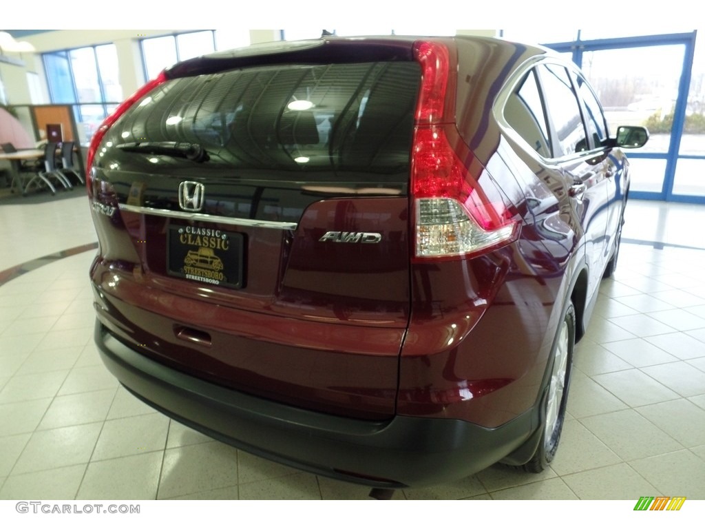 2013 CR-V EX AWD - Basque Red Pearl II / Gray photo #10