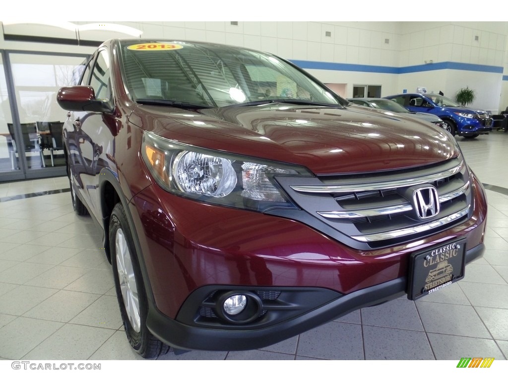 2013 CR-V EX AWD - Basque Red Pearl II / Gray photo #12